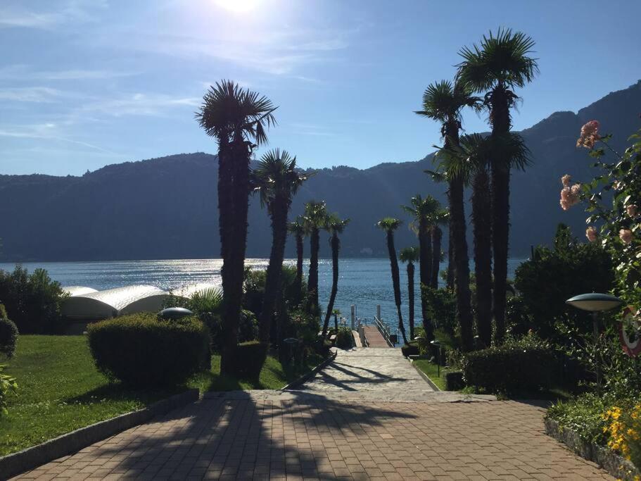 Luganersee, Pool, Strand, Parkplatz, Suite بيسون المظهر الخارجي الصورة